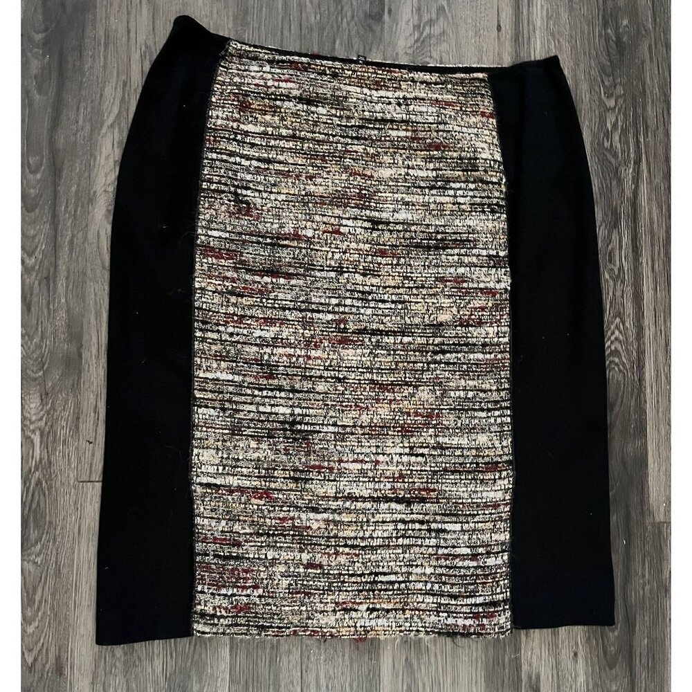 Women's Lafayette 148 New York Skirt Stretch Knit Tweed Pencil Straight Size 14 - Picture 5 of 6